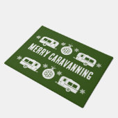 Caravan Happy Kerstmis Camping Deurmat (Schuin)