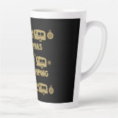 Caravan Happy Kerstmis Camping Latte Mok (Rechts)