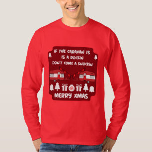 Caravan Happy Kerstmis Camping T-shirt