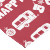 Caravan Happy Kerstmis Camping Tafelkleed (Gekanteld)
