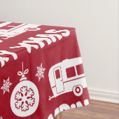 Caravan Happy Kerstmis Camping Tafelkleed (Voorbeeld)