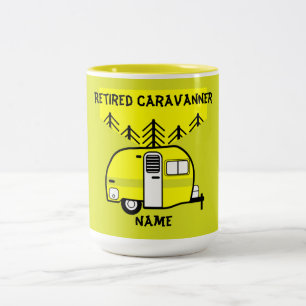 Caravan Kunstcadeaus in ruste van mijn caravan Tweekleurige Koffiemok