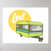 Caravan Lost Rerto Sixties Style Poster (Voorkant)