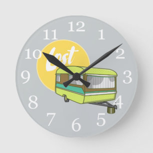 Caravan Lost Summer Holiday Ronde Klok