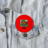 CARAVAN NOMAD PIN in RED Ronde Button 7,6 Cm (In situ)