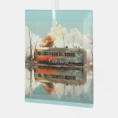 Caravan Trailer RV Thunder_Cove Glas Ornament (Voorkant links)