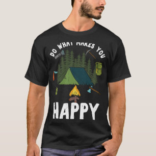 Caravan voor buitenshuis man doet wat gelukkig maa t-shirt