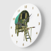 Caravane tzigane traditionnelle grande horloge (Angle)