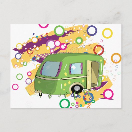 caravanpark briefkaart (Voorkant)