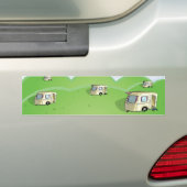 caravanpark bumpersticker (Op auto)