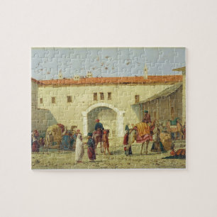 Caravansary at Mylasa, Turkije, 1845 (olie op het  Legpuzzel
