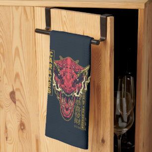 Caraxes Hoofd Jaar van de Draak   恭喜發財 Theedoek