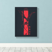 Caraxes in Flight Banner Chinees Nieuwjaar | 萬事如意 Canvas Afdruk (Insitu (Houten vloer))