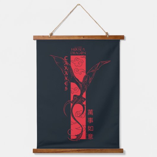 Caraxes in Flight Banner Chinees Nieuwjaar | 萬事如意 Hangend Wandkleed (Voorkant)