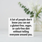 Carb-vrij Briefkaart (Staand voorkant)