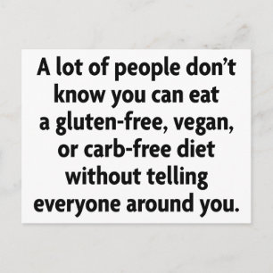 Carb-vrij Briefkaart