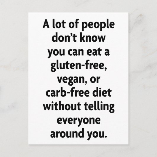 Carb-vrij Briefkaart (Voorkant)