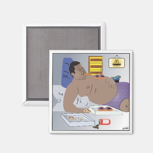 Carbes Vous faire grasse Aimant de cuisine (Recto/Verso)