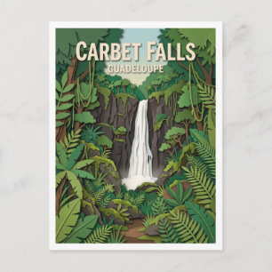 Carbet-watervallen Capesterre Guadeloupe Briefkaart