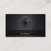 Carbon Design Photography Camera Aperture Lens Visitekaartje (Voorkant)