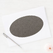 Carbon Fiber Pattern (Faux) Ovale Sticker (Envelop)