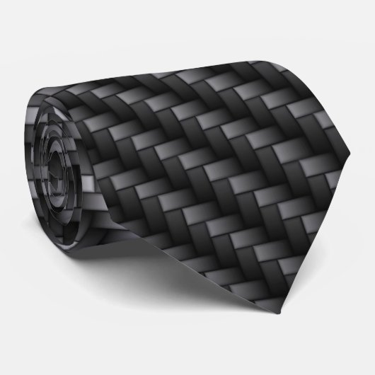 Carbon Fiber Pattern Stropdas (Opgerold)