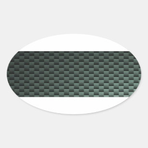 Carbon Fiber Patterned Ovale Sticker