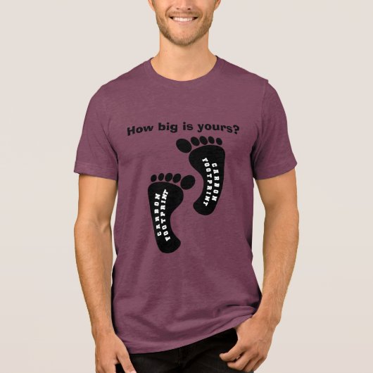 Carbon FootPrint Tri-Blend Shirt (Voorkant)