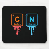 Carbon Nitrogen Science Design Fun Chemistry Lover Muismat (Voorkant)
