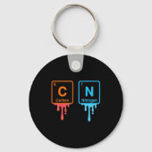 Carbon Nitrogen Science Design Fun Chemistry Lover Sleutelhanger (Voorkant)
