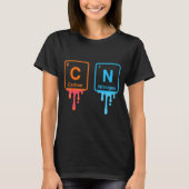 Carbon Nitrogen Science Design Fun Chemistry Lover T-shirt (Voorkant)