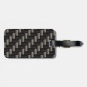 Carbonfiber Pattern Gecontroleerd Bagagelabel (Achterkant horizontaal)