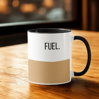CARBURANT. Café Mug - Amusant minimaliste moderne