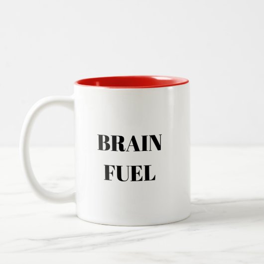 "Carburant cérébral" Drôle café Mug (Gauche)