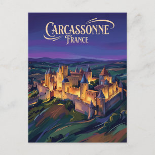 Carcassonne Citadel Frankrijk Briefkaart