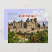 Carcassonne fortress in Frankrijk Briefkaart (Voorkant / Achterkant)