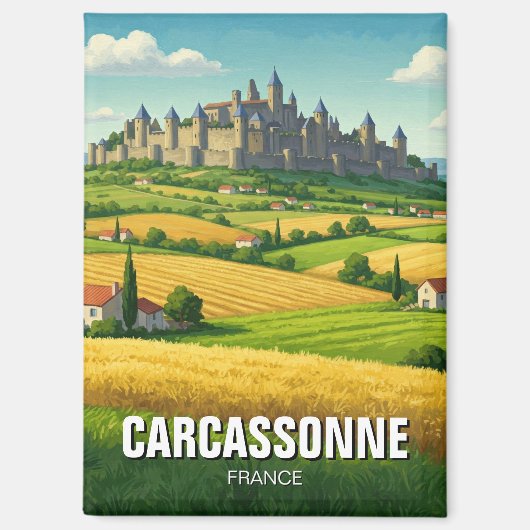 Carcassonne Frankrijk Reizen Magneet (Voorkant)