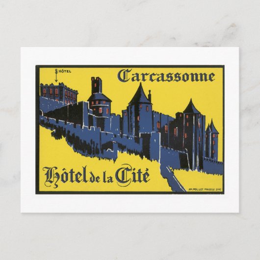 carcassonne Hotel Briefkaart (Voorkant)