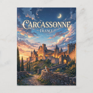 Carcassonne Middeleeuwse Stad Frankrijk Briefkaart