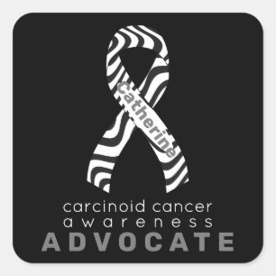 Carcinoïde Cancer Advocate Sticker Carré noir