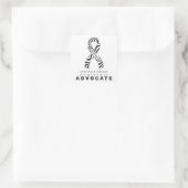 Carcinoïde kanker Advocate White Square Sticker (Tas)