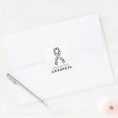 Carcinoïde kanker Advocate White Square Sticker (Envelop)