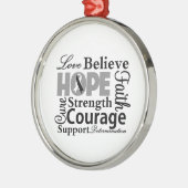 Carcinoïde kanker Collage of Hope Metalen Ornament (Links)