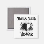 Carcinoïde kanker WARRIOR Heart Tattoo Magneet (Voorkant / Achterkant)