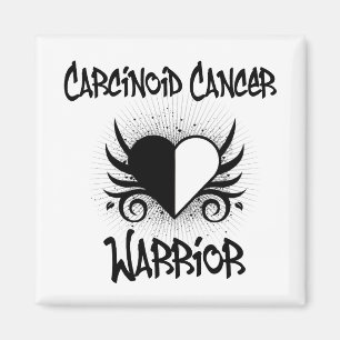 Carcinoïde kanker WARRIOR Heart Tattoo Magneet