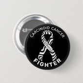 Carcinoïde kankerbestrijder lint zwarte Button (Voorkant /achterkant)