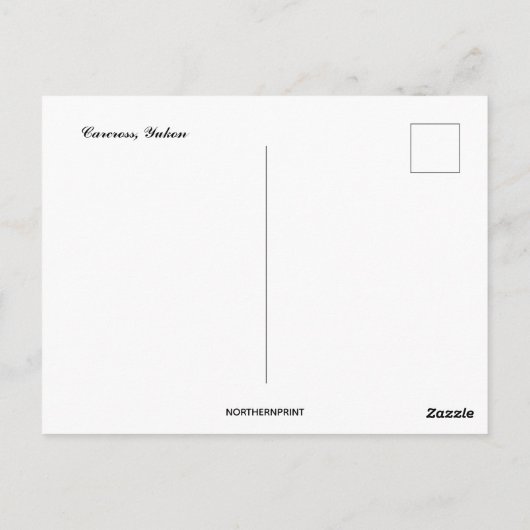 Carcross in het Yukon Canada Briefkaart (Achterkant)