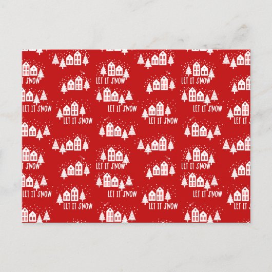 Card (10,8 x 14,2 cm) - Christmas Pattern Briefkaart (Voorkant)