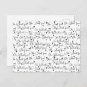 Card (10,8 x 14,2 cm) - Christmas Pattern Briefkaart (Voorkant / Achterkant)