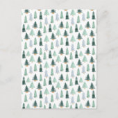 Card (10,8 x 14,2 cm) - Christmas Trees Pattern Briefkaart (Voorkant)